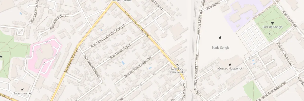 Plan du 2 Rue Hippolyte Suchetet à Troyes
