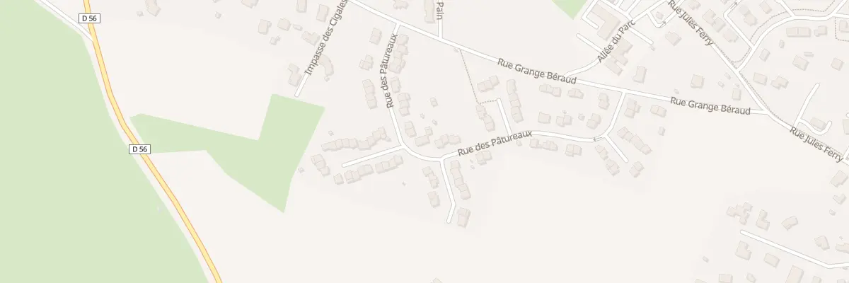 Plan du 22 Rue des Pâtureaux à Commelle-Vernay