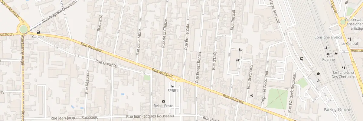 Plan du 5 Rue Emile Zola à Roanne