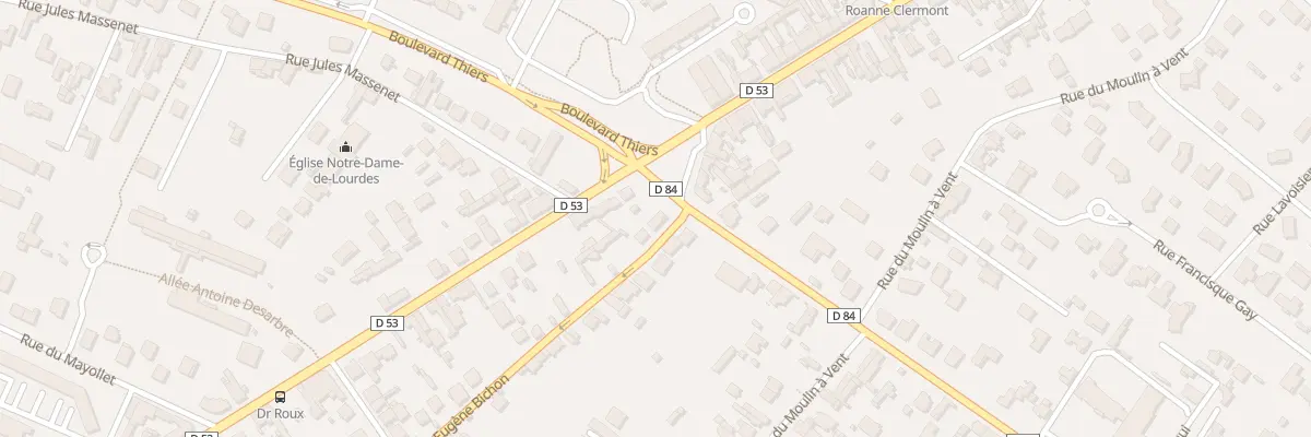 Plan du 12 Rue Eugène Bichon à Roanne