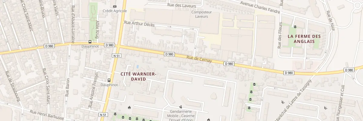 Plan du 228 Rue de Cernay à Reims