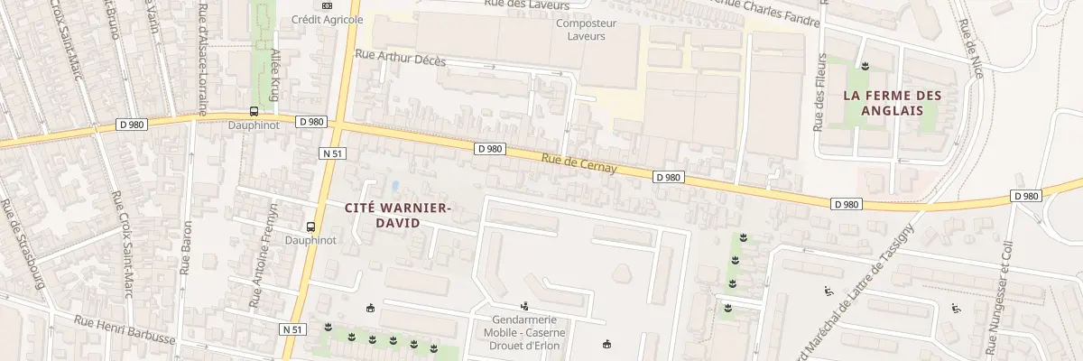 Plan du 232 Rue de Cernay à Reims
