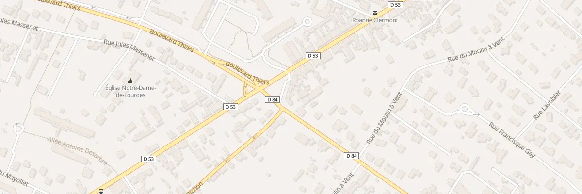 Plan du 7 Rue Eugène Bichon à Roanne