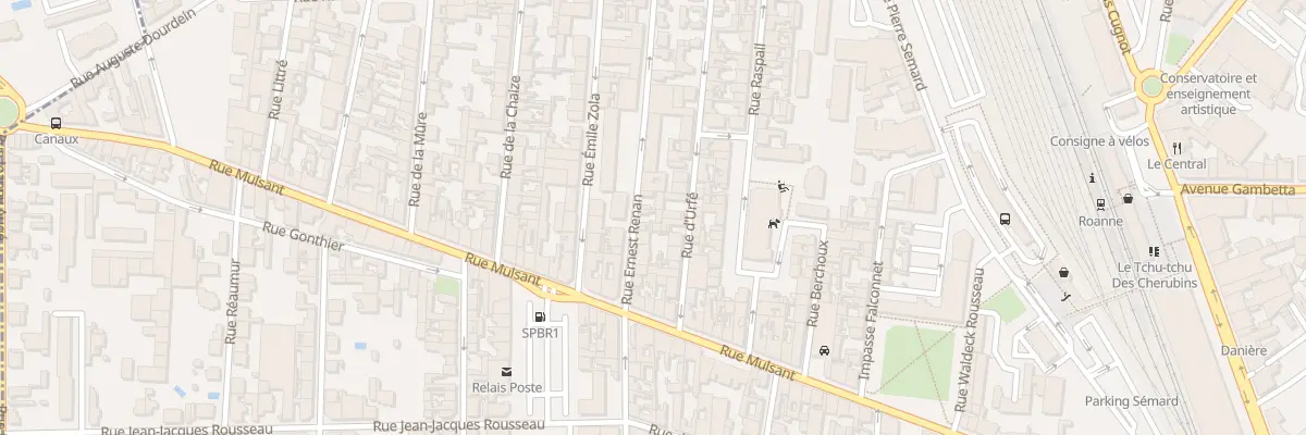 Plan du 12 Rue Ernest Renan à Roanne