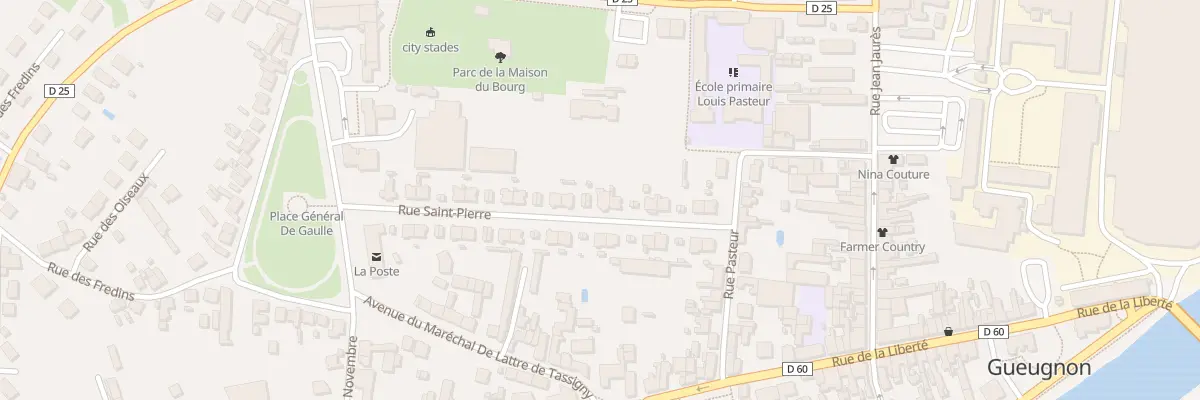 Plan du 12 Rue Saint Pierre à Gueugnon