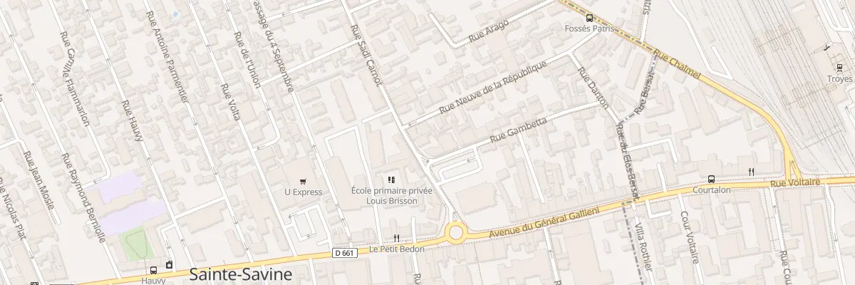 Plan du 2 Rue Sadi Carnot à Sainte-Savine