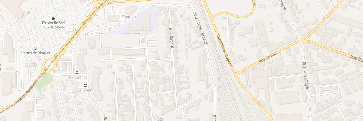 Plan du 20 Rue Babeuf à Roanne