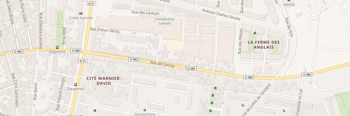 Plan du 243 Rue de Cernay à Reims