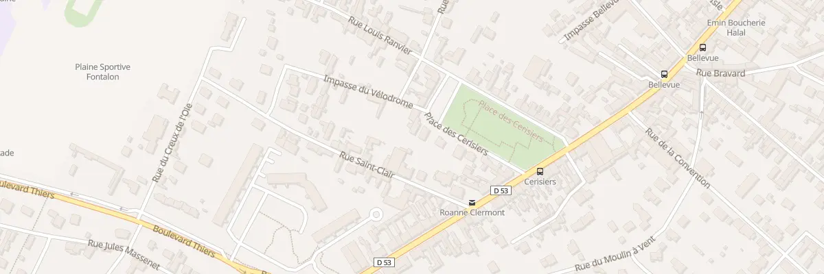 Plan du 9 Pl des Cerisiers à Roanne