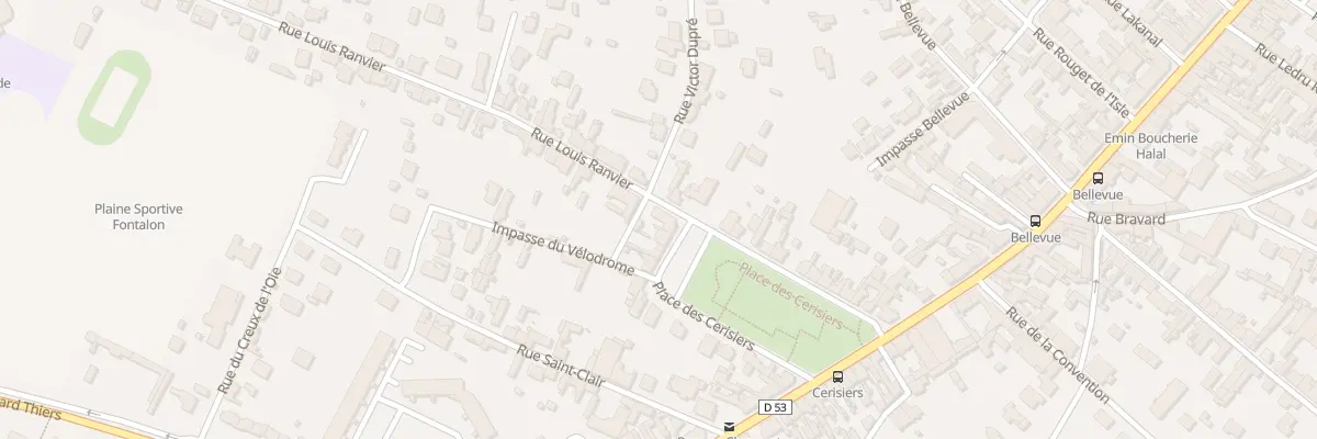 Plan du 1 Rue Louis Ranvier à Roanne