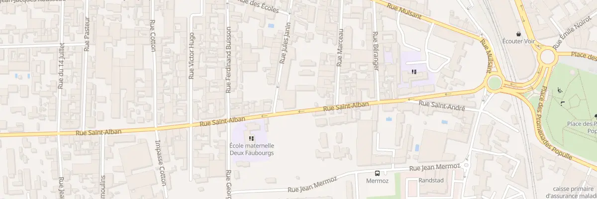 Plan du 50 Rue Saint-Alban à Roanne