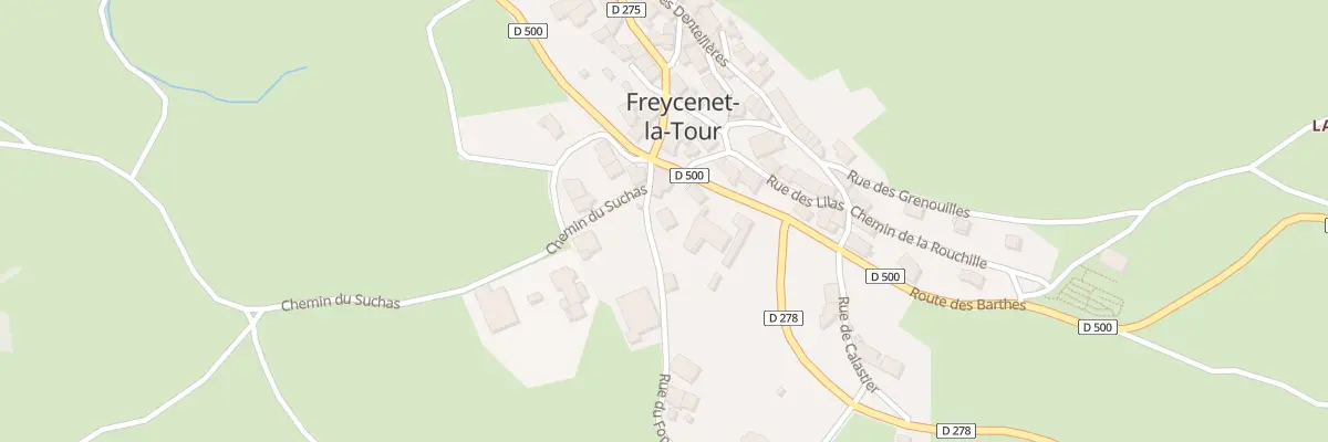 Plan du 1 Rue du Fond Die Lioc à Freycenet-la-Tour