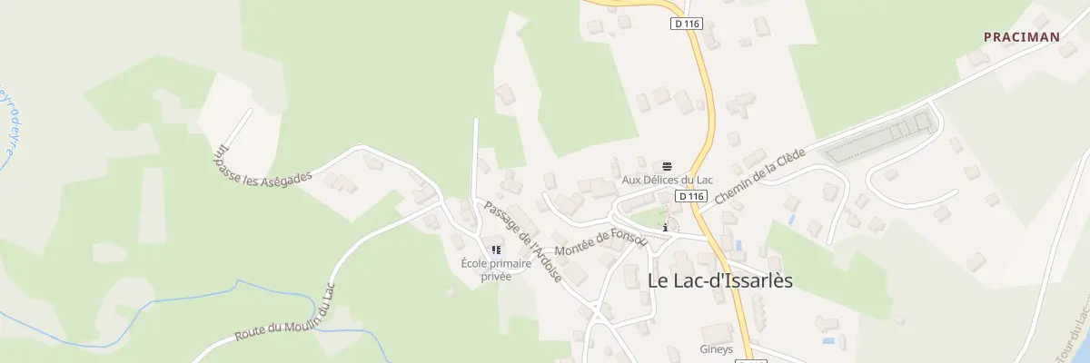 Plan du 5044 Le Village au Lac-d’Issarlès
