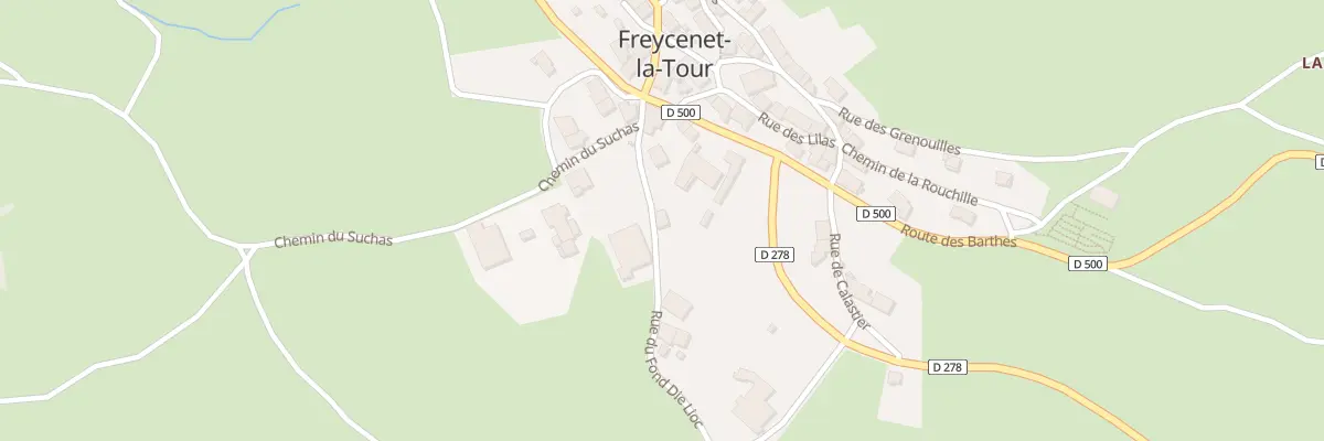 Plan du 5 Rue du Fond Die Lioc à Freycenet-la-Tour