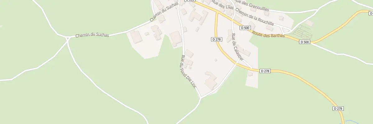 Plan du 13 Rue du Fond Die Lioc à Freycenet-la-Tour