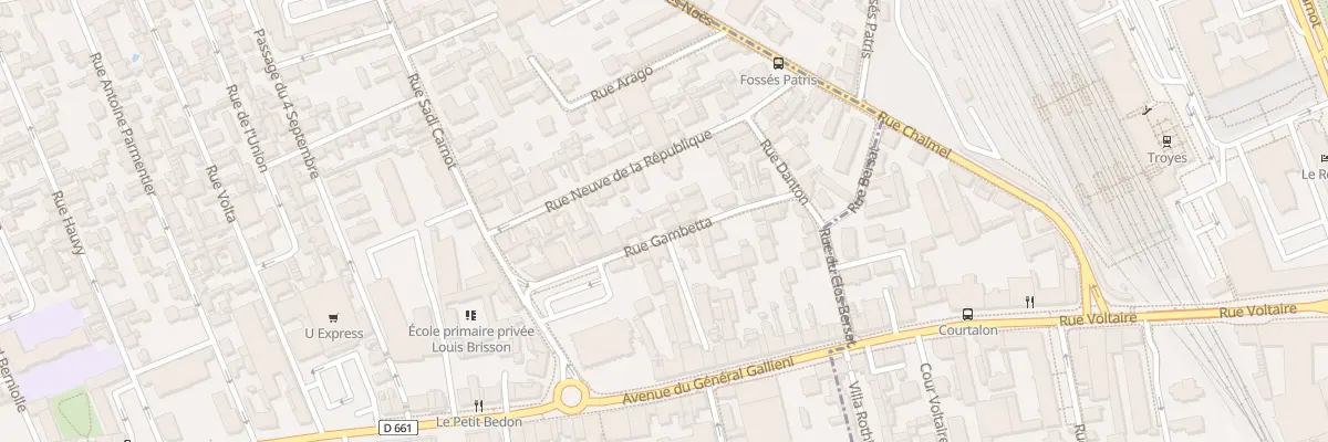 Plan du 7 Rue Gambetta à Sainte-Savine