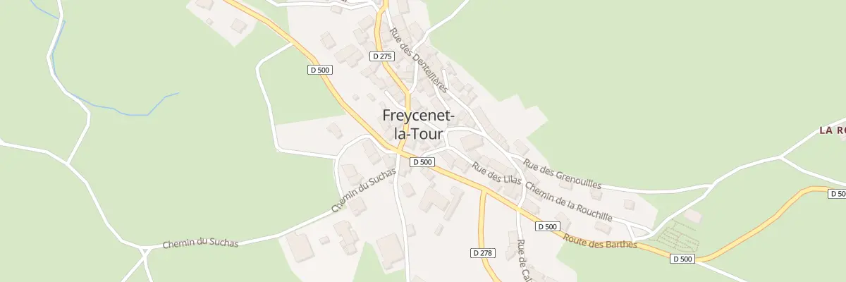 Plan du 1 Pl de l’Eglise à Freycenet-la-Tour