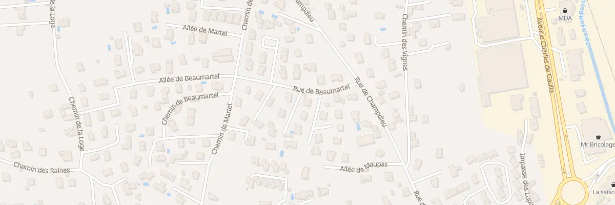 Plan du 2 All des Escholes à Montbrison