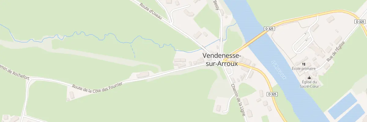 Plan du 80 Rte de la Côte des Fourrier à Vendenesse-sur-Arroux