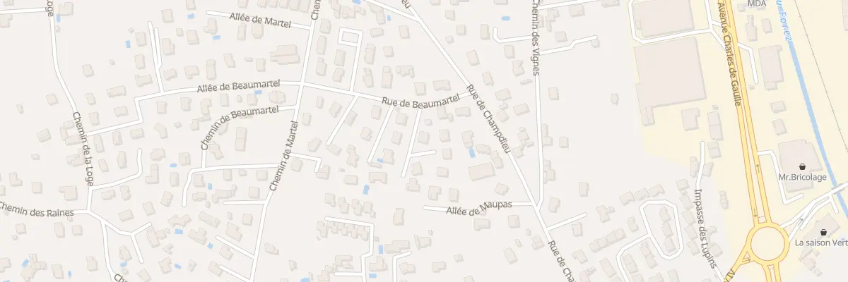 Plan du 3 All des Escholes à Montbrison