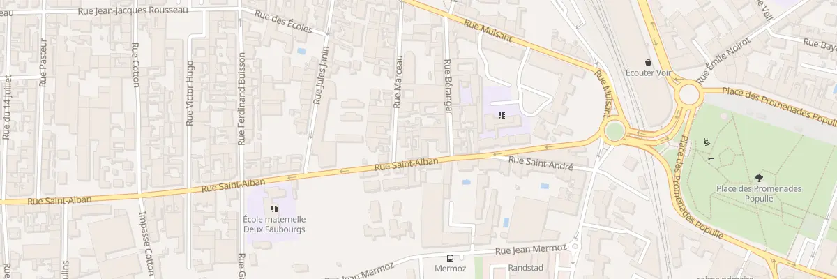 Plan du 38 Rue Saint-Alban à Roanne