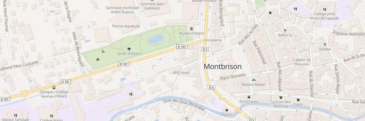 Plan du 1 Rue des Moulins à Montbrison