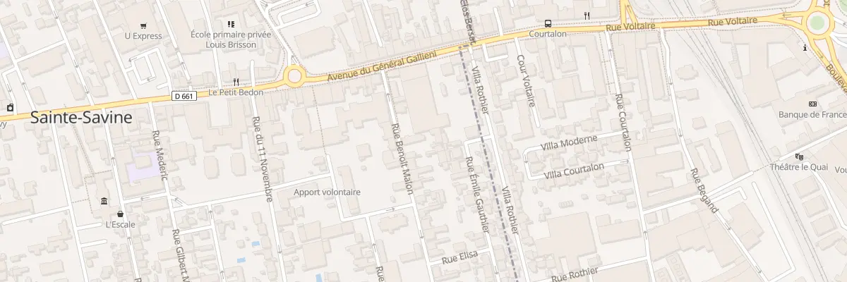 Plan du 1T Rue Benoit Malon à Sainte-Savine