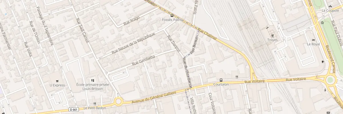 Plan du 18 Rue Gambetta à Sainte-Savine