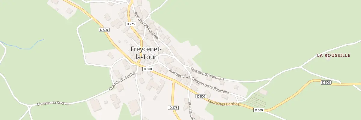 Plan du 10 Rue des Dentellieres à Freycenet-la-Tour