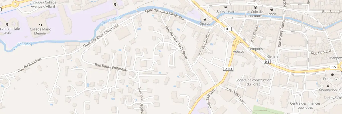 Plan du 1 Rue Raoul Follereau à Montbrison