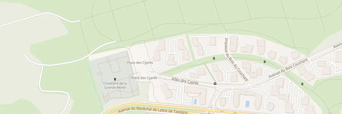 Plan du 980 All des Cyprès à La Grande-Motte