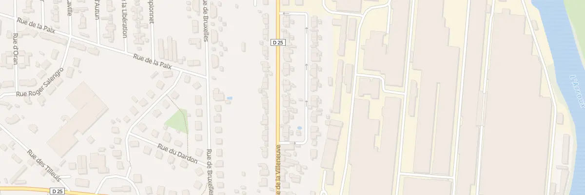 Plan du 24 Rue de la Villeneuve à Gueugnon