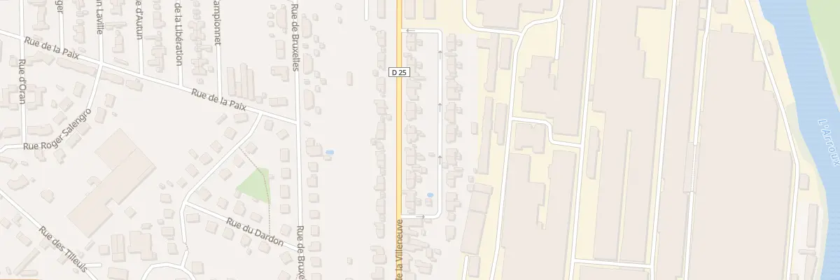 Plan du 26 Rue de la Villeneuve à Gueugnon