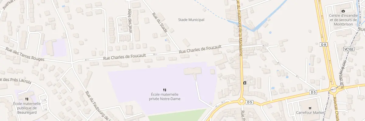 Plan du 5 Rue Charles de Foucauld à Montbrison