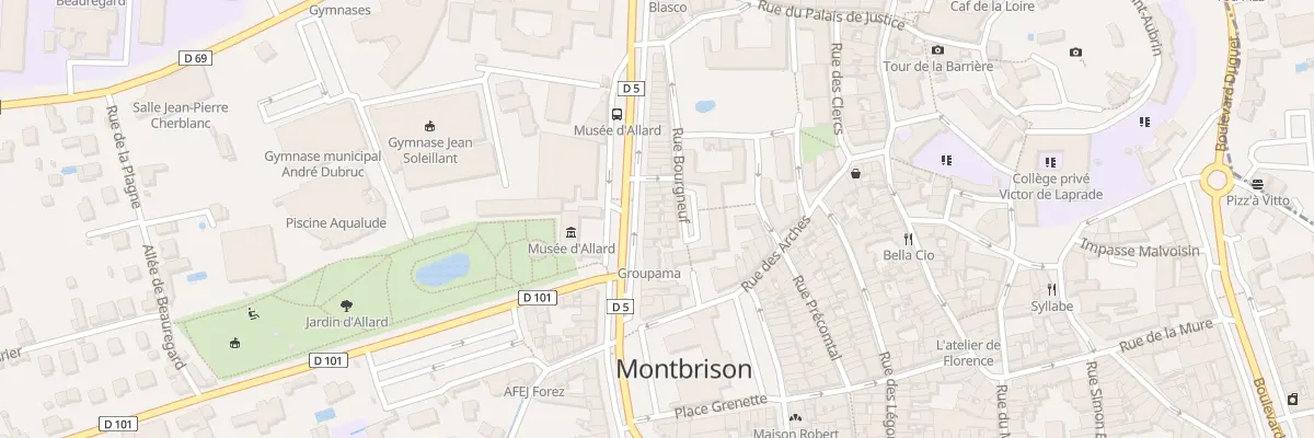 Plan du 14 Bd de la Préfecture à Montbrison