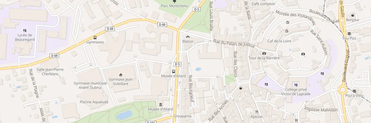 Plan du 56 Bd de la Préfecture à Montbrison