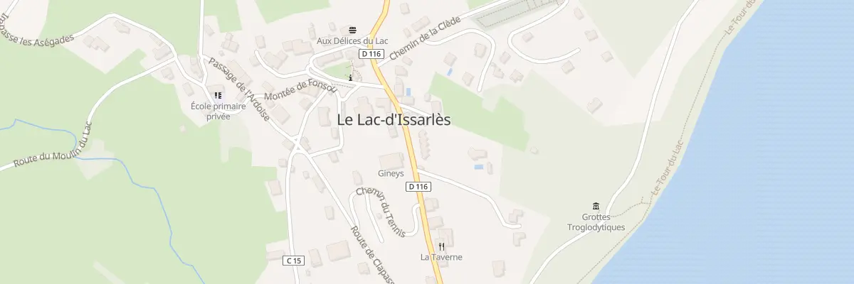 Plan du Village au Lac-d’Issarlès