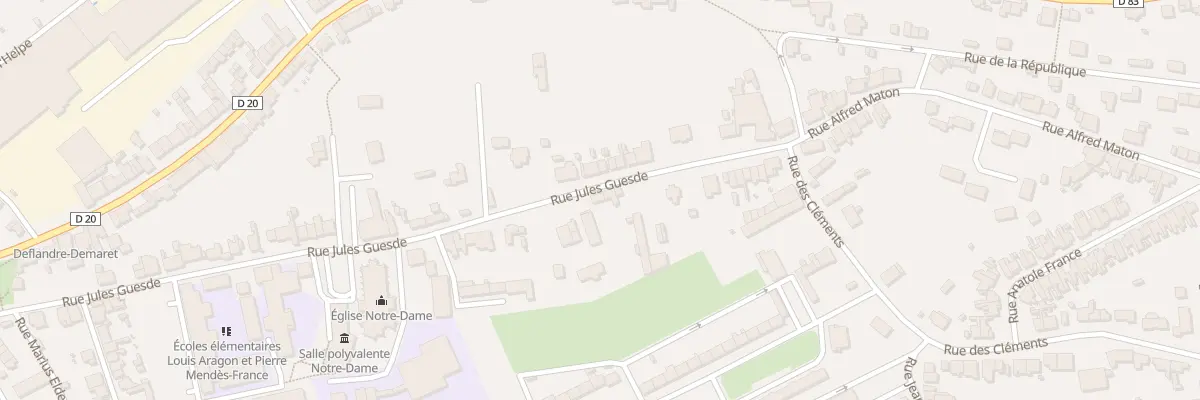 Plan du 74 Rue Jules Guesde à Fourmies