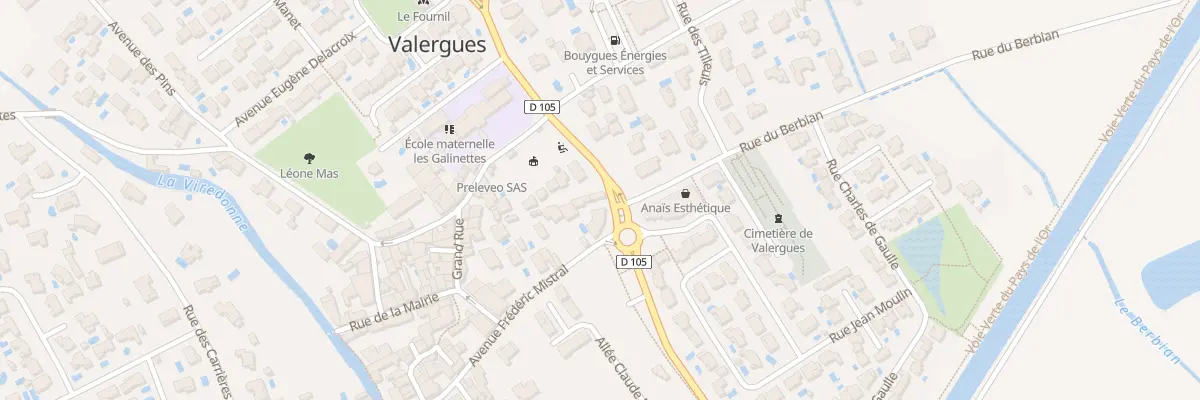 Plan du 1 Av de la Gare à Valergues