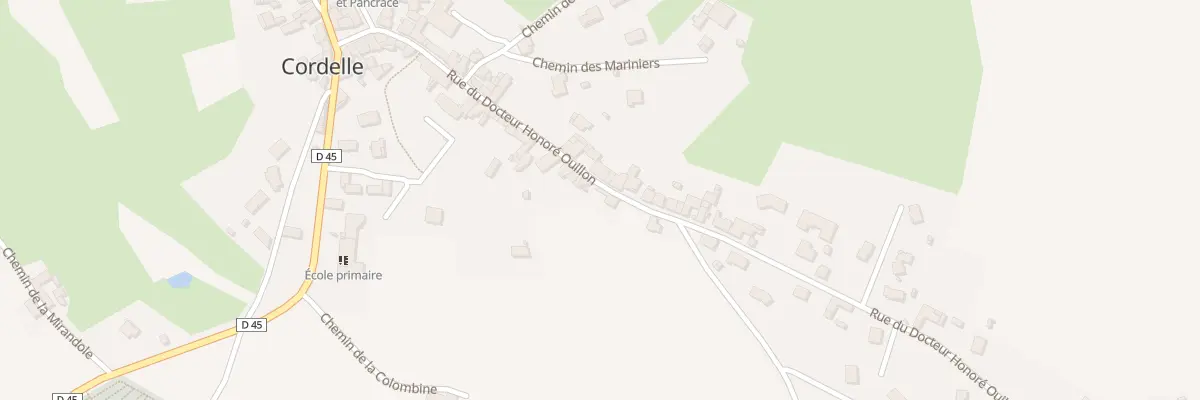 Plan du 280 Rue du Docteur Honoré Ouillon à Cordelle