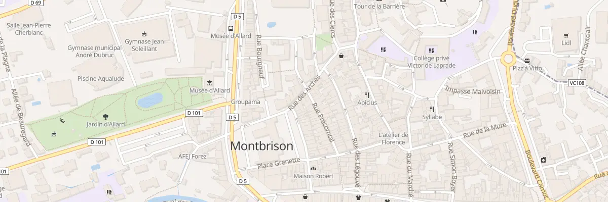 Plan du 10 Rue des Arches à Montbrison