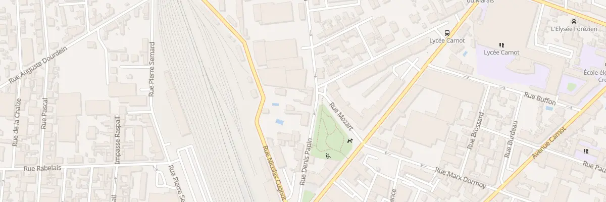 Plan du 21 Rue Denis Papin à Roanne