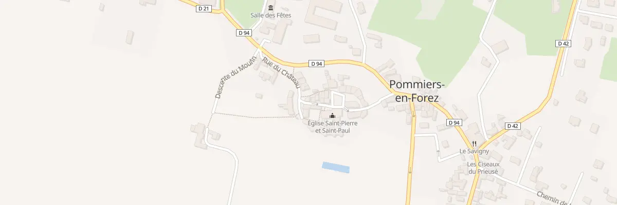 Plan du 20 Rue du Chateau à Pommiers-en-Forez