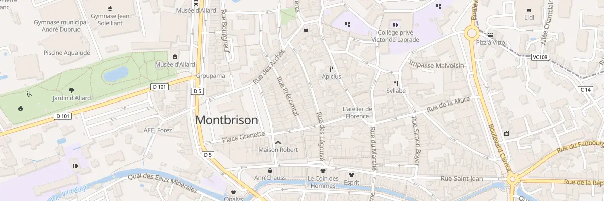 Plan du 28 Rue Précomtal à Montbrison