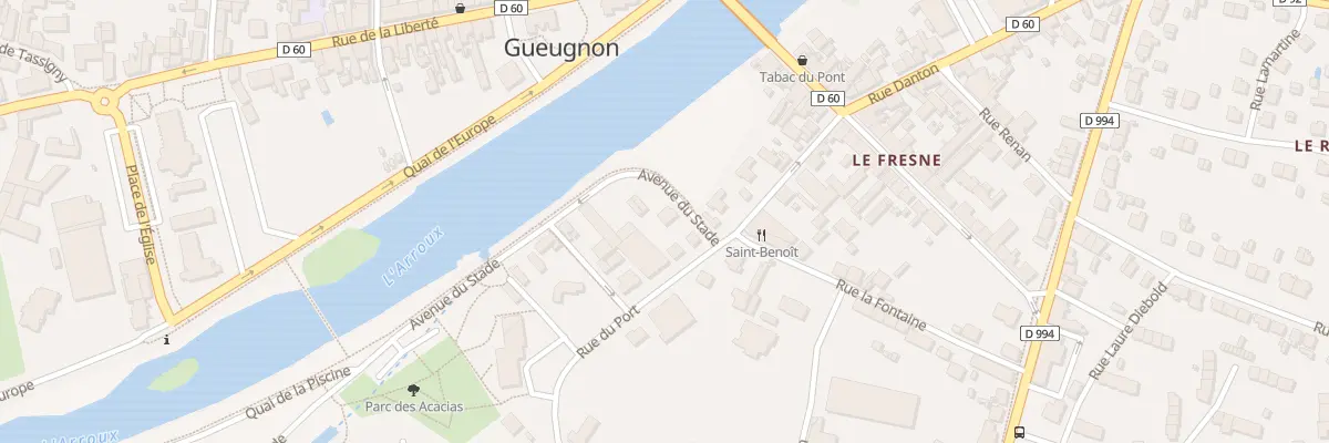 Plan du 3 Av du Stade à Gueugnon