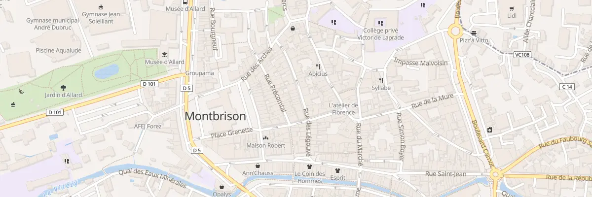 Plan du 27 Rue des Légouvé à Montbrison
