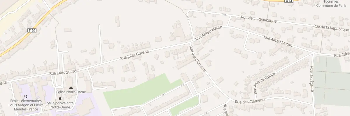 Plan du 86 Rue Jules Guesde à Fourmies