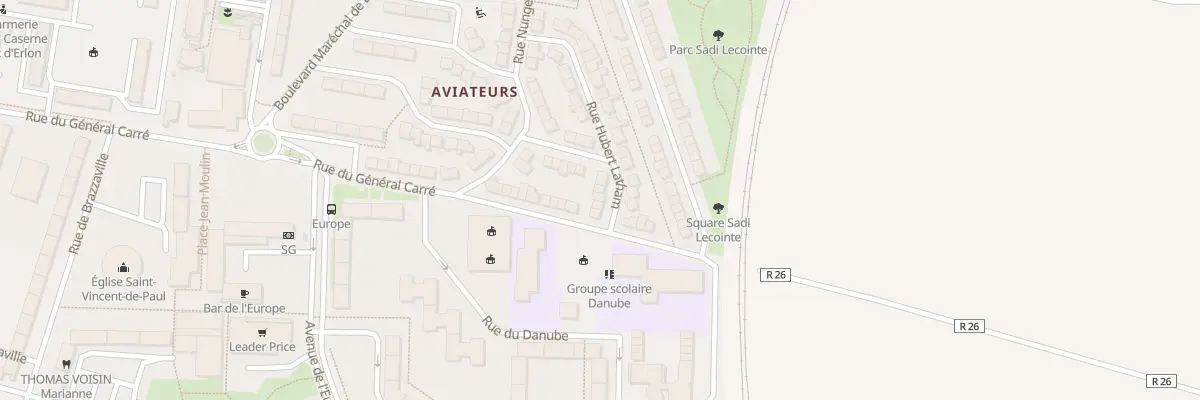Plan du 16 Rue Hubert Latham à Reims