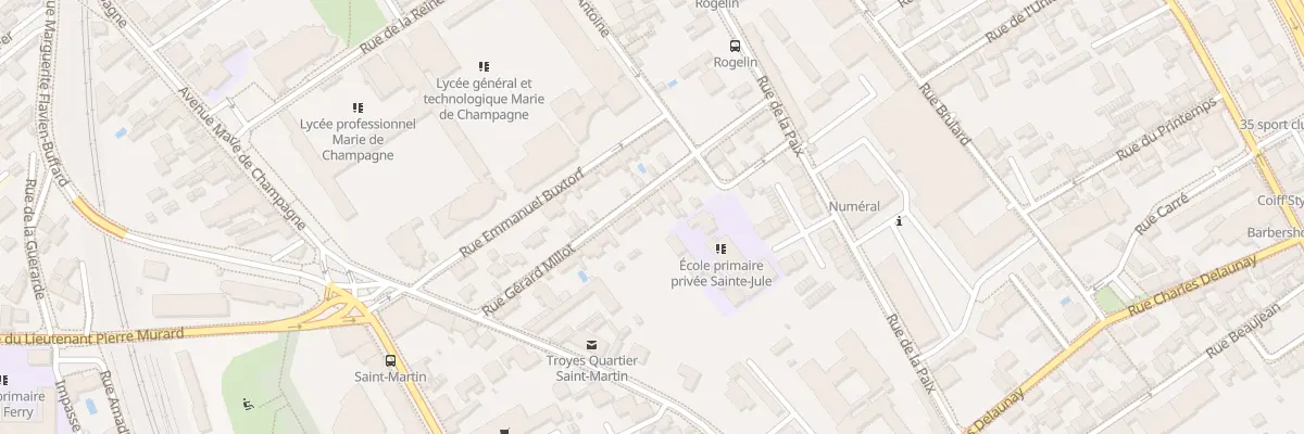 Plan du 13 Rue Gerard Millot à Troyes