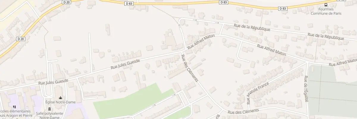 Plan du 96 Rue Jules Guesde à Fourmies